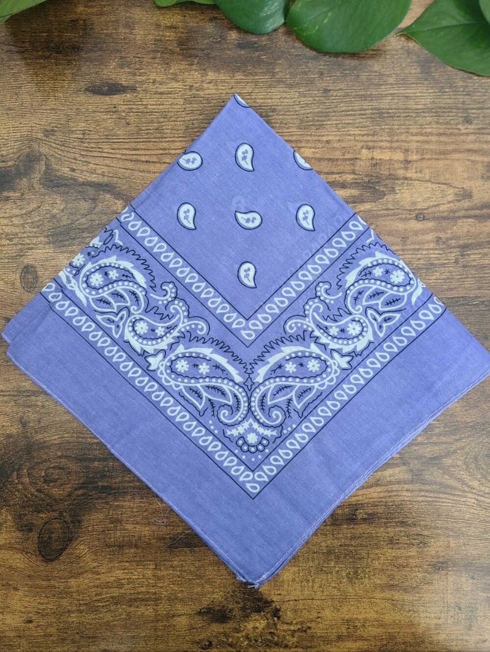 New Purple Paisley Bandana, Cotton Bandana